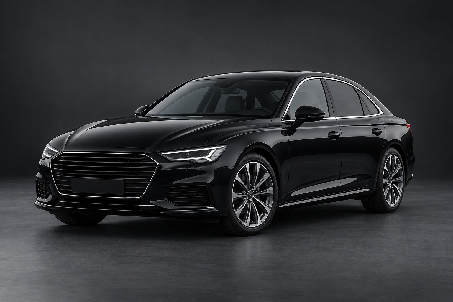 Illustrative black executive saloon hire option